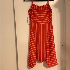 Banana Republic Red and White Striped Dress